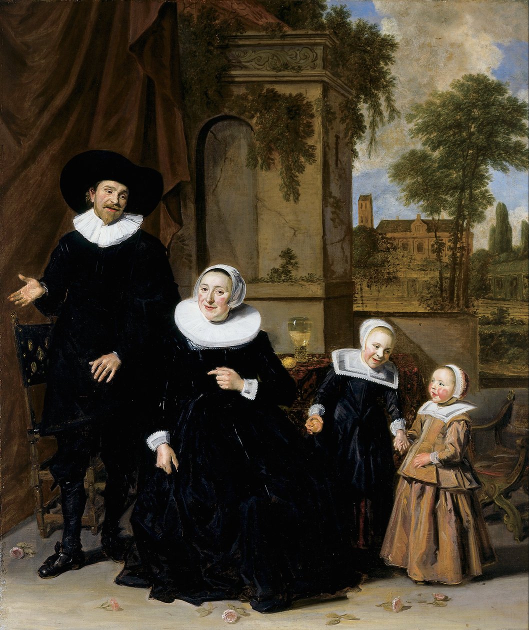 Porträtt av en nederländsk familj av Frans Hals