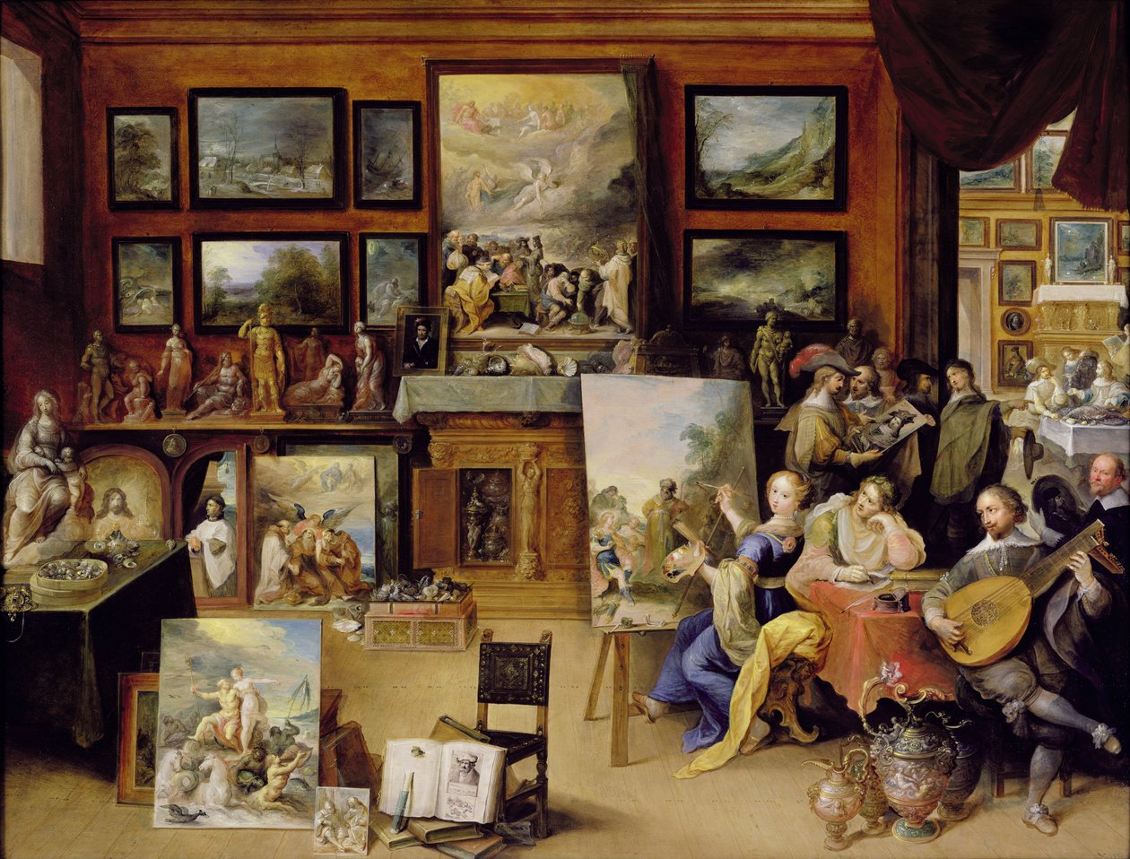 Måleri, poesi och musik av Pronkamer av Frans II Francken the Younger