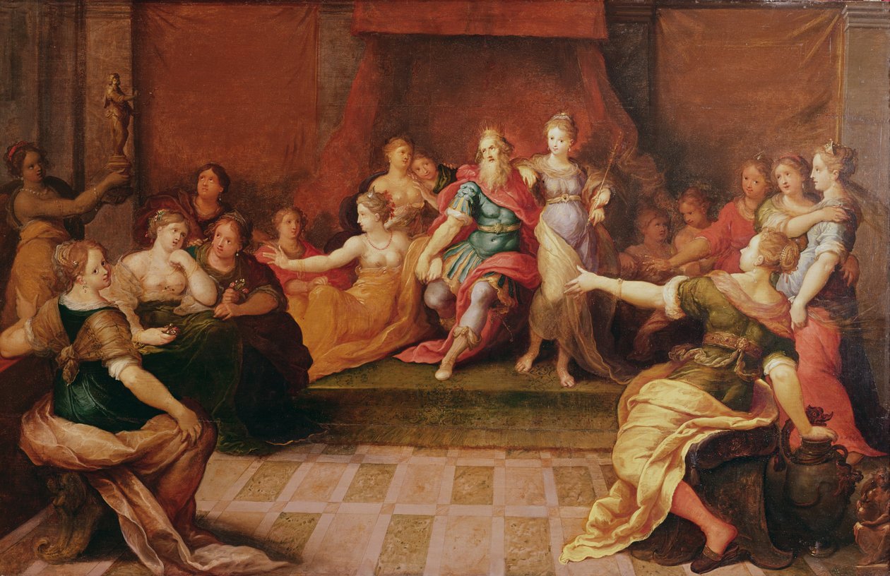 Salomo och hans kvinnor av Frans II Francken the Younger