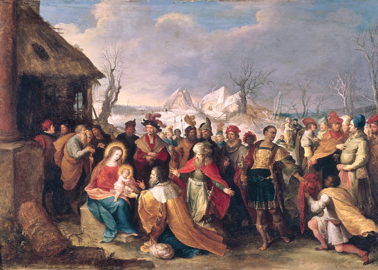 Tilbedelsen af Magi swed av Frans II Francken the Younger
