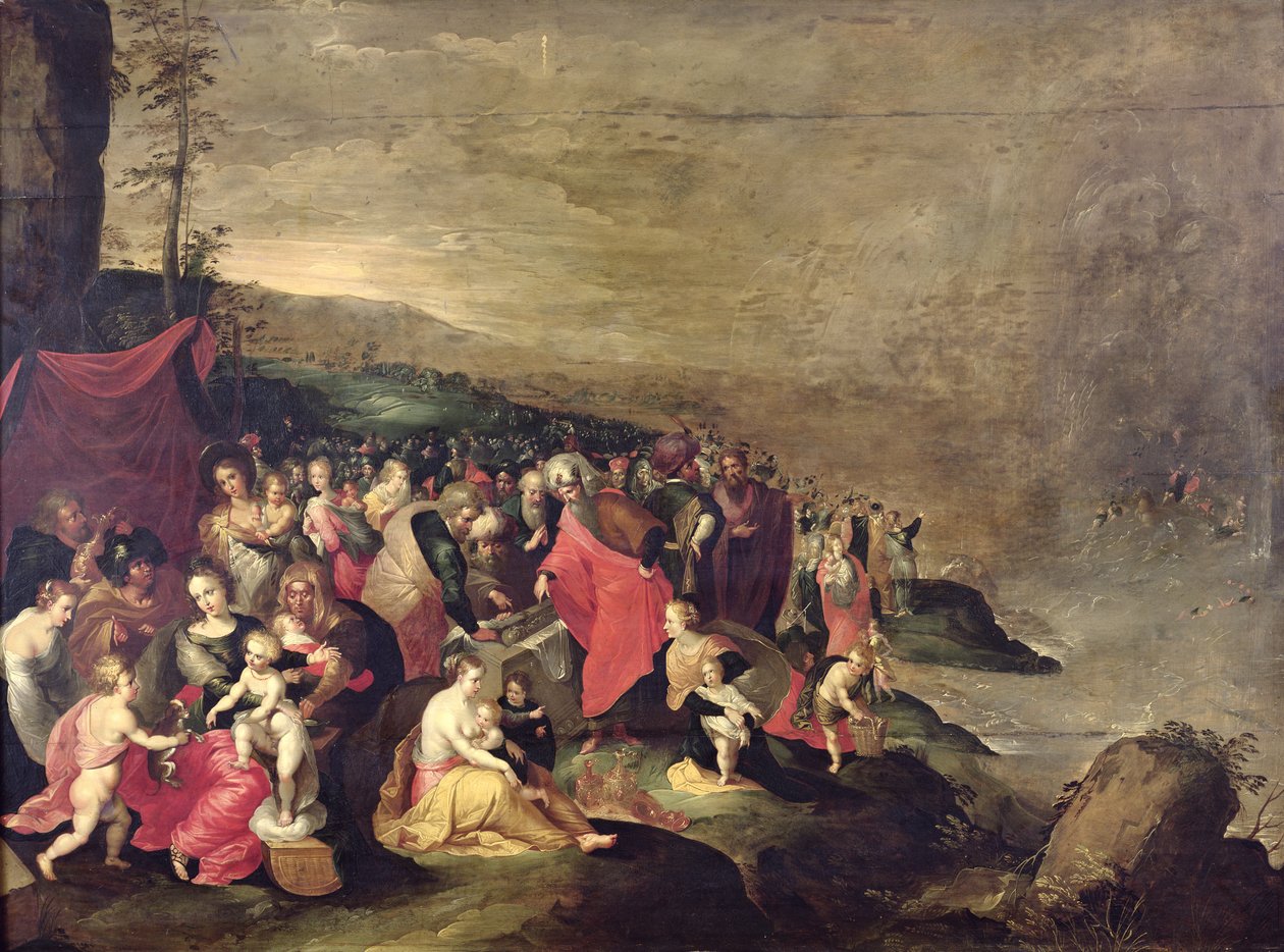 Korsningen av Röda havet av Frans II Francken the Younger