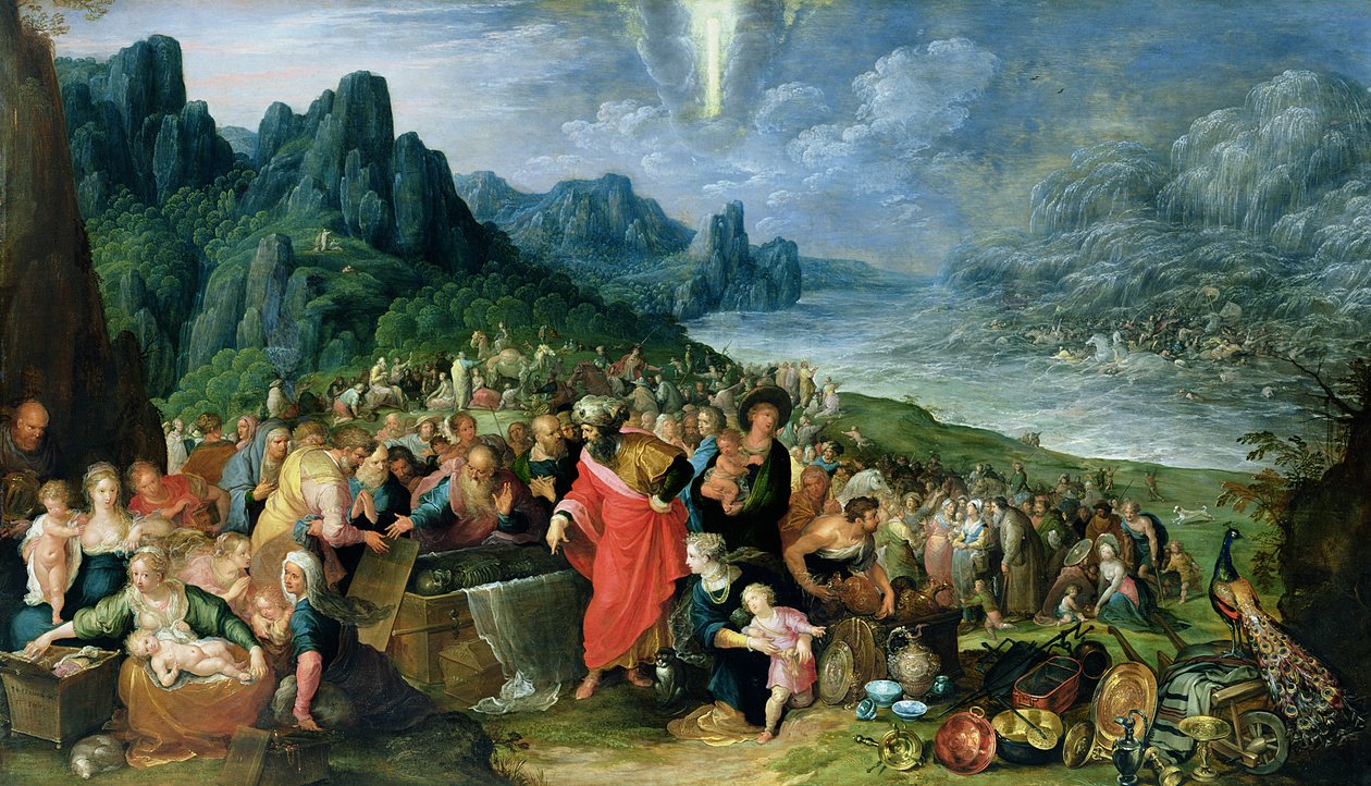 Israeliterna på Röda havets strand, 1621 av Frans II Francken the Younger