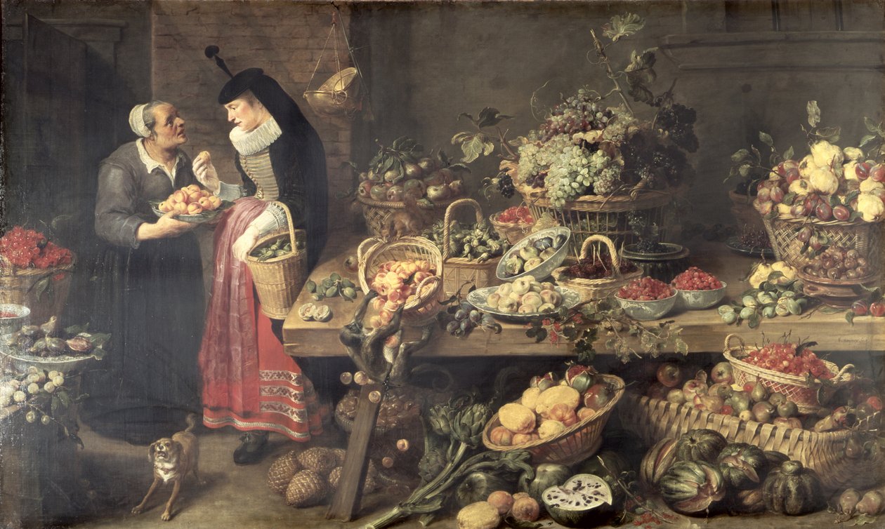 Fruktstall, 1618-21 av Frans Snyders or Snijders