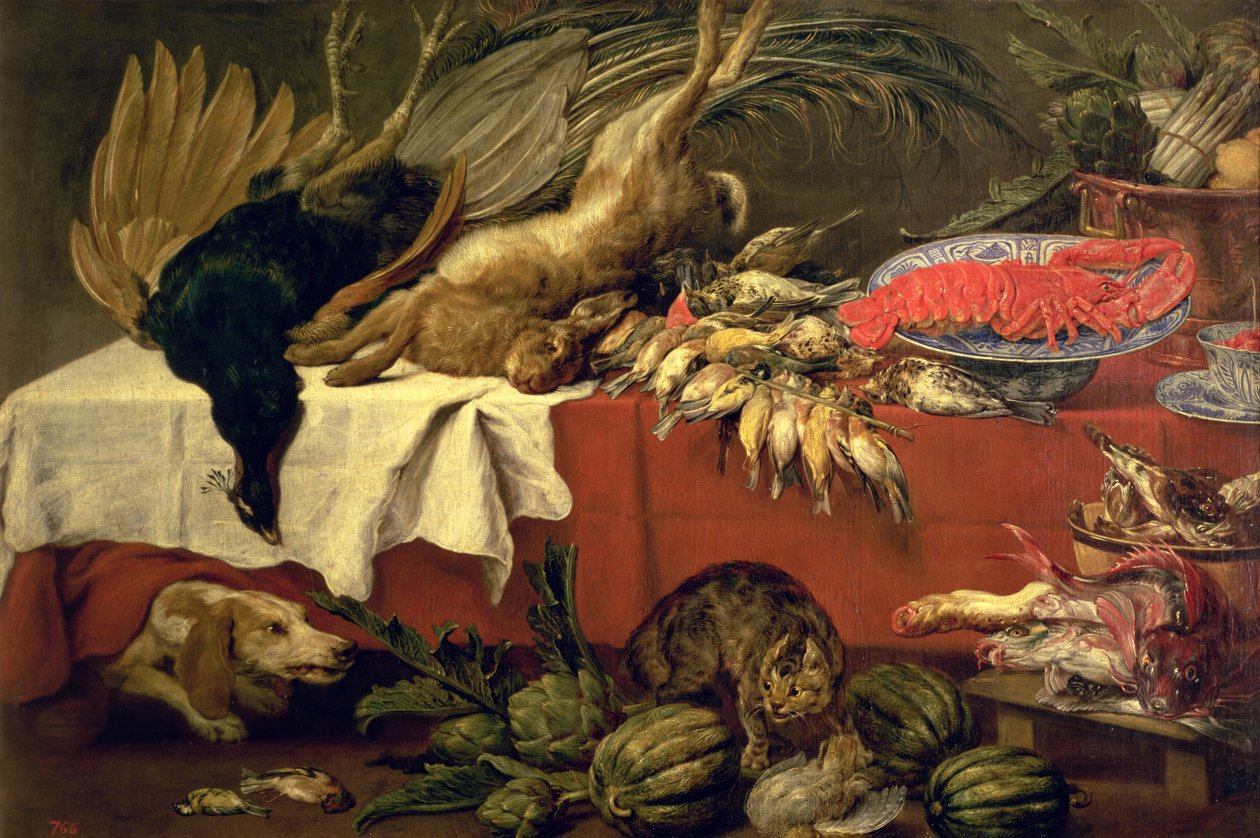 Stilleben med vilt och hummer, ca 1610 av Frans Snyders or Snijders