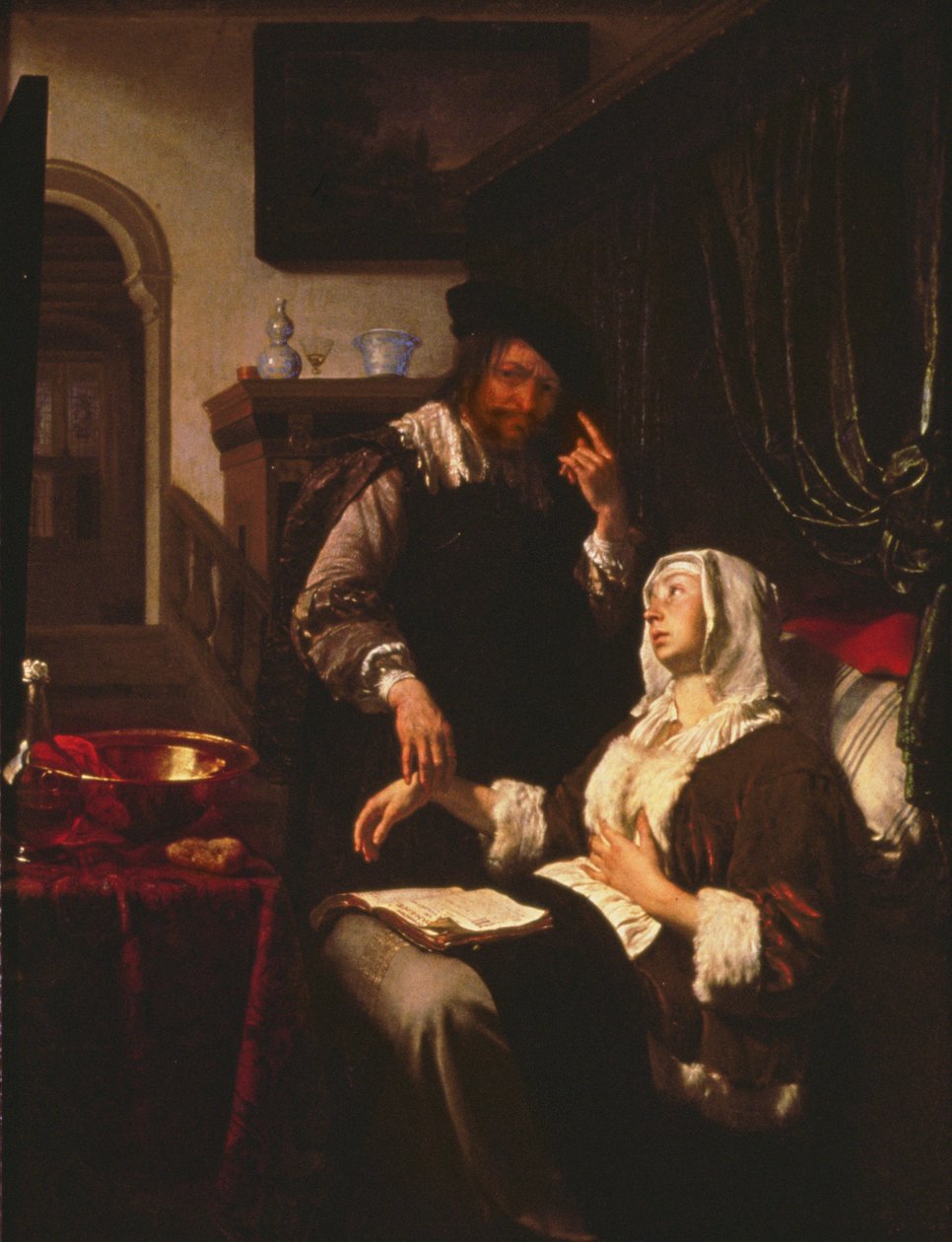 01316 Doktorns besök av Frans van Mieris