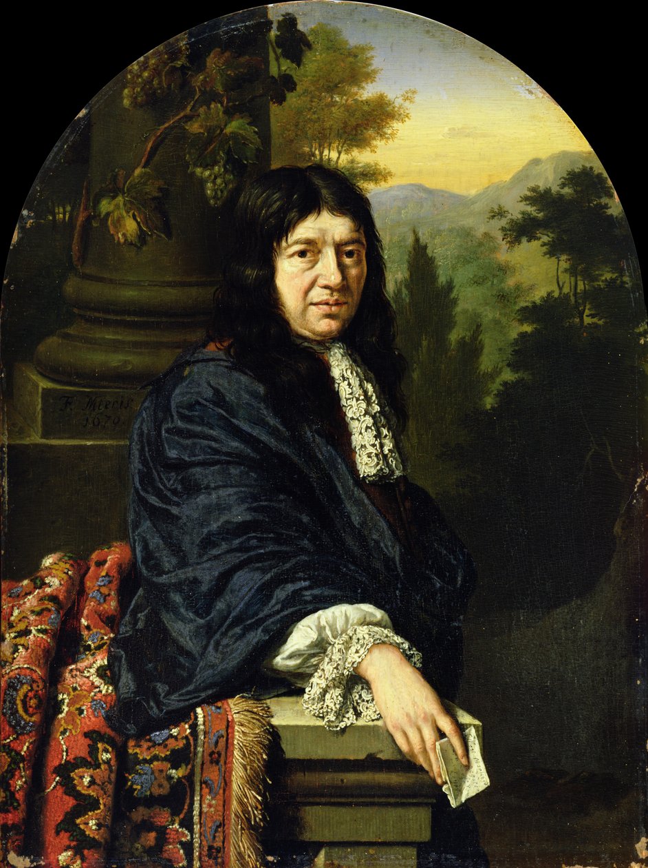 Porträtt av en lärd man, 1670 av Frans van Mieris
