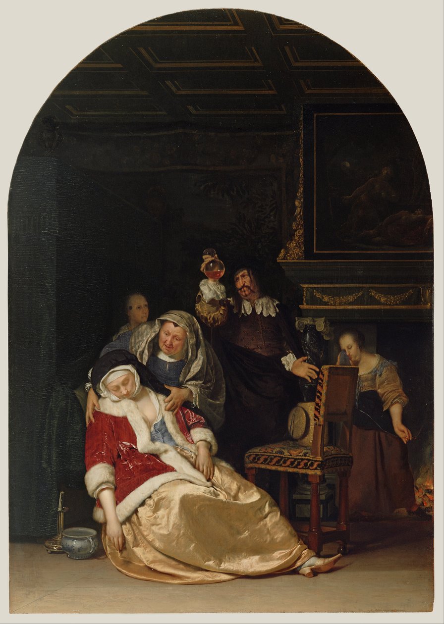 Läkarna besöker av Frans van Mieris