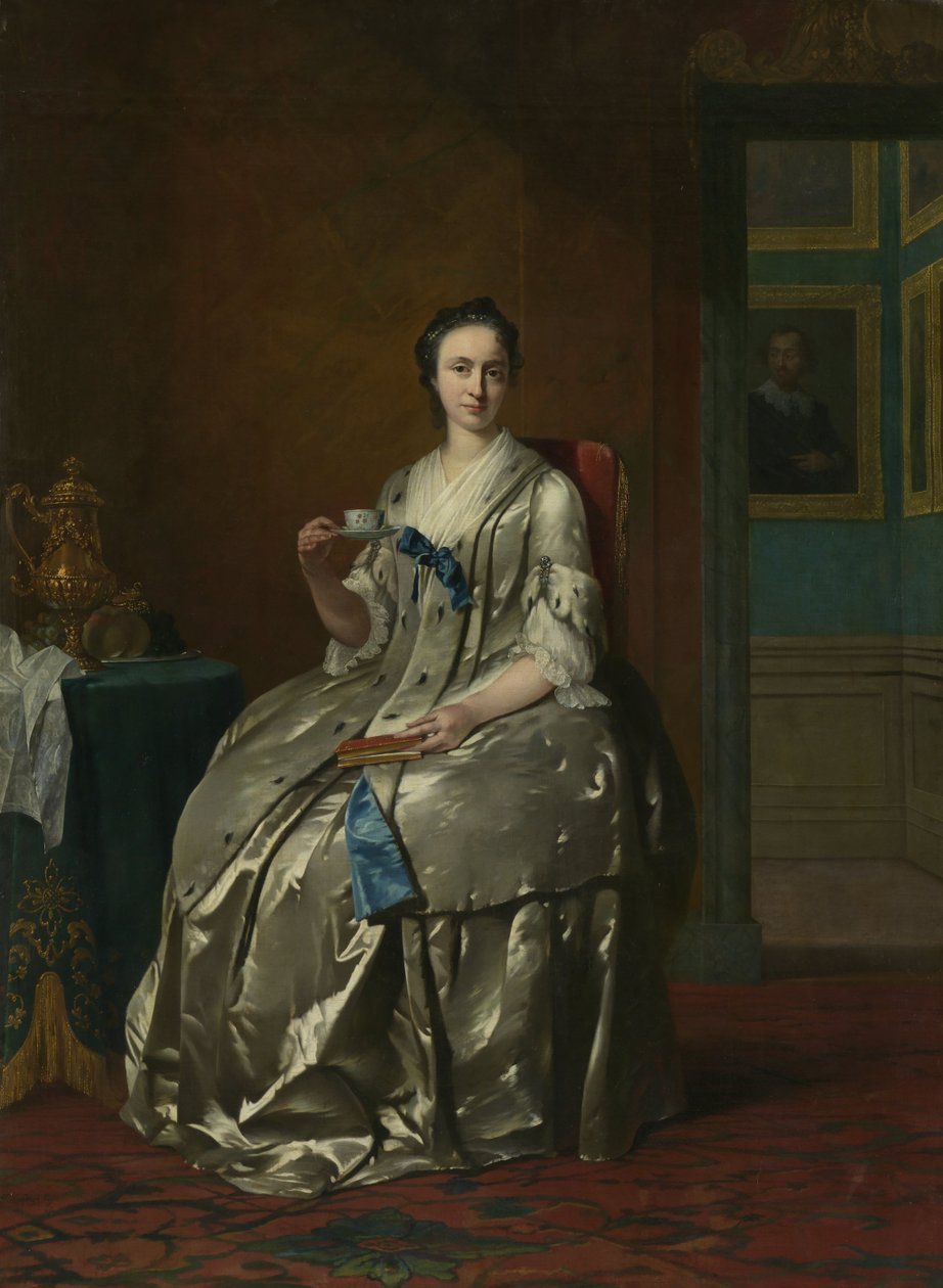 Porträtt av Machteld Muilman, ca 1745-7 av Frans van der Mijn