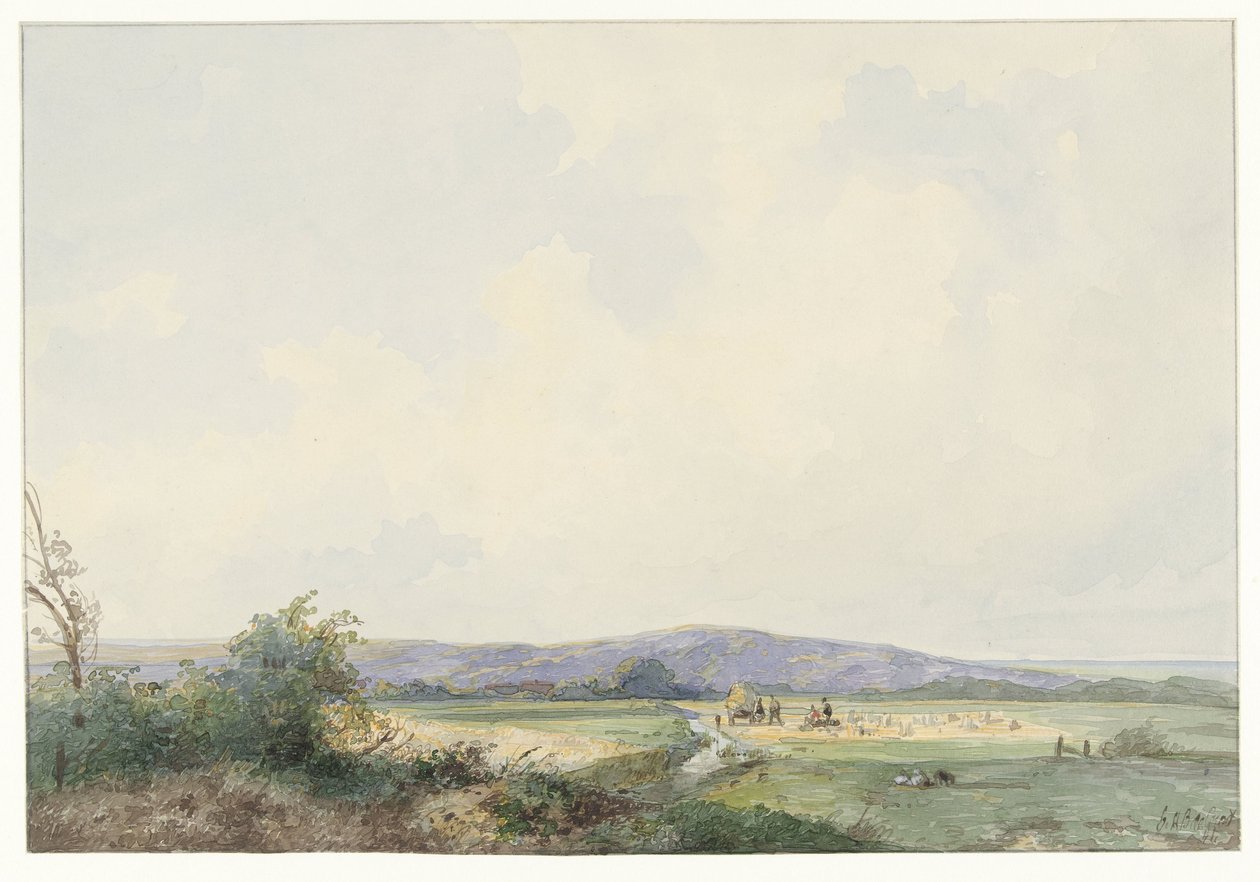 Landskap med ängar, nära sanddynerna av Frans Arnold Breuhaus de Groot
