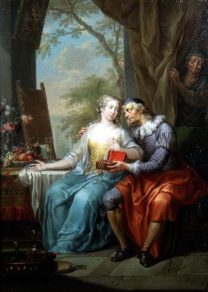 Allegorier om ojämlik kärlek (ett par) av Frans Christoph Janneck
