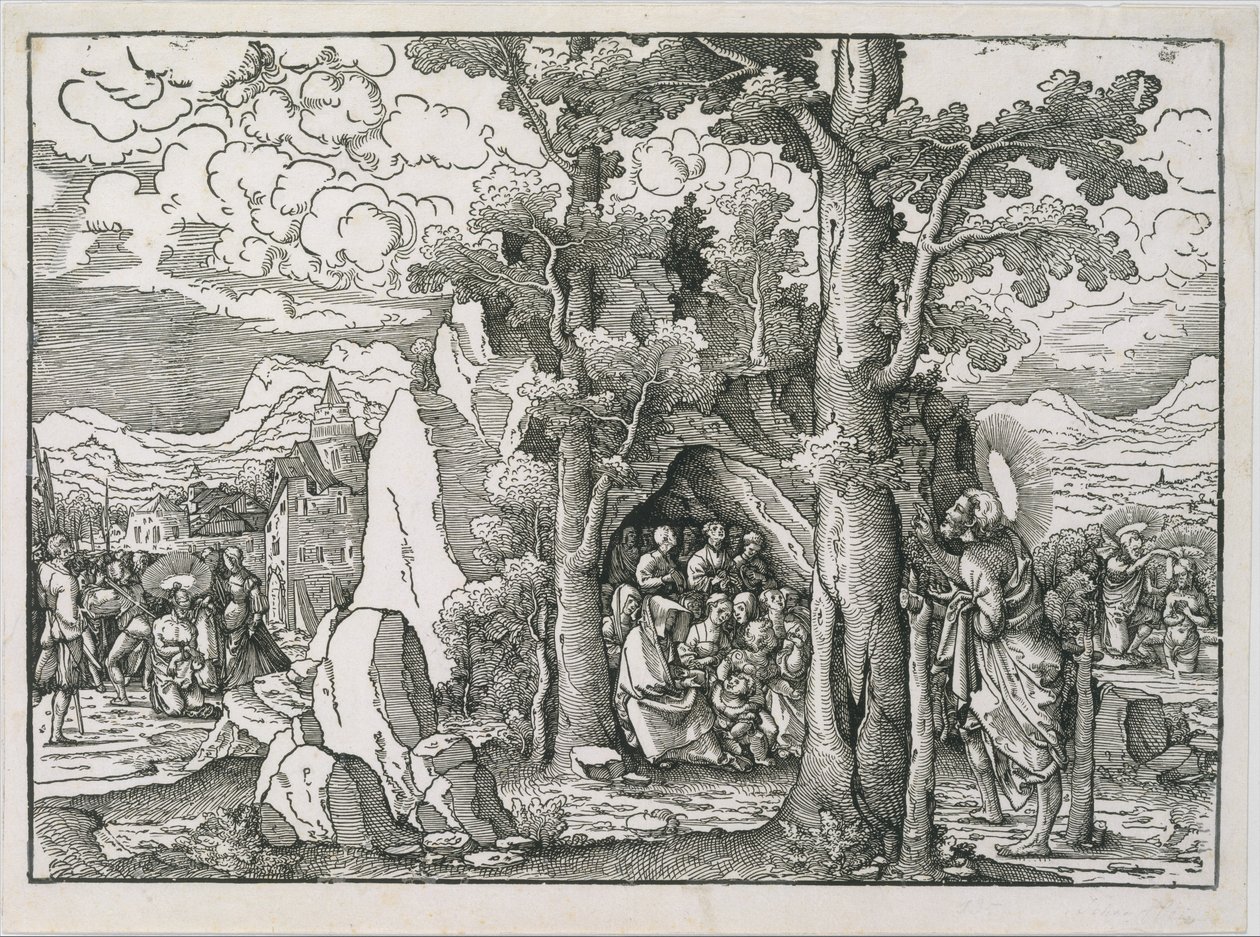 Scener från The Life of Saint John the Baptist, CA. 1522. av Frans Crabbe van Espleghem