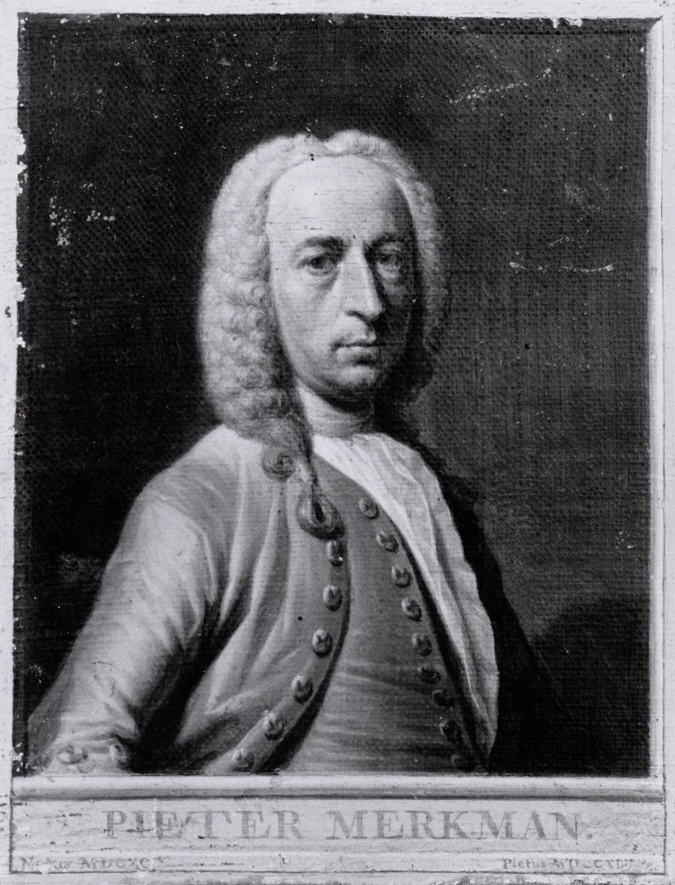 Porträtt av Pieter Merkman Jr av Frans Decker
