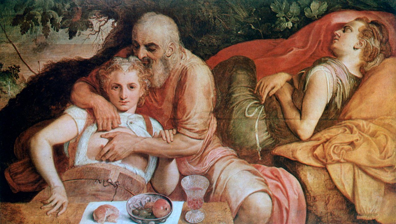 Lot och hans döttrar, c1550 av Frans Floris