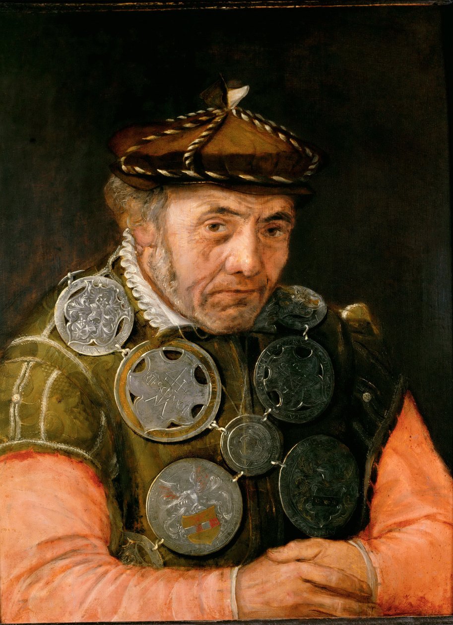 Porträtt av en skråofficer - Frans Floris, den äldre (1519-1570). Olja på trä, c. 1565. Mått : 63,7x49,2 cm. Konsthistoriska museet, Vienne av Frans Floris