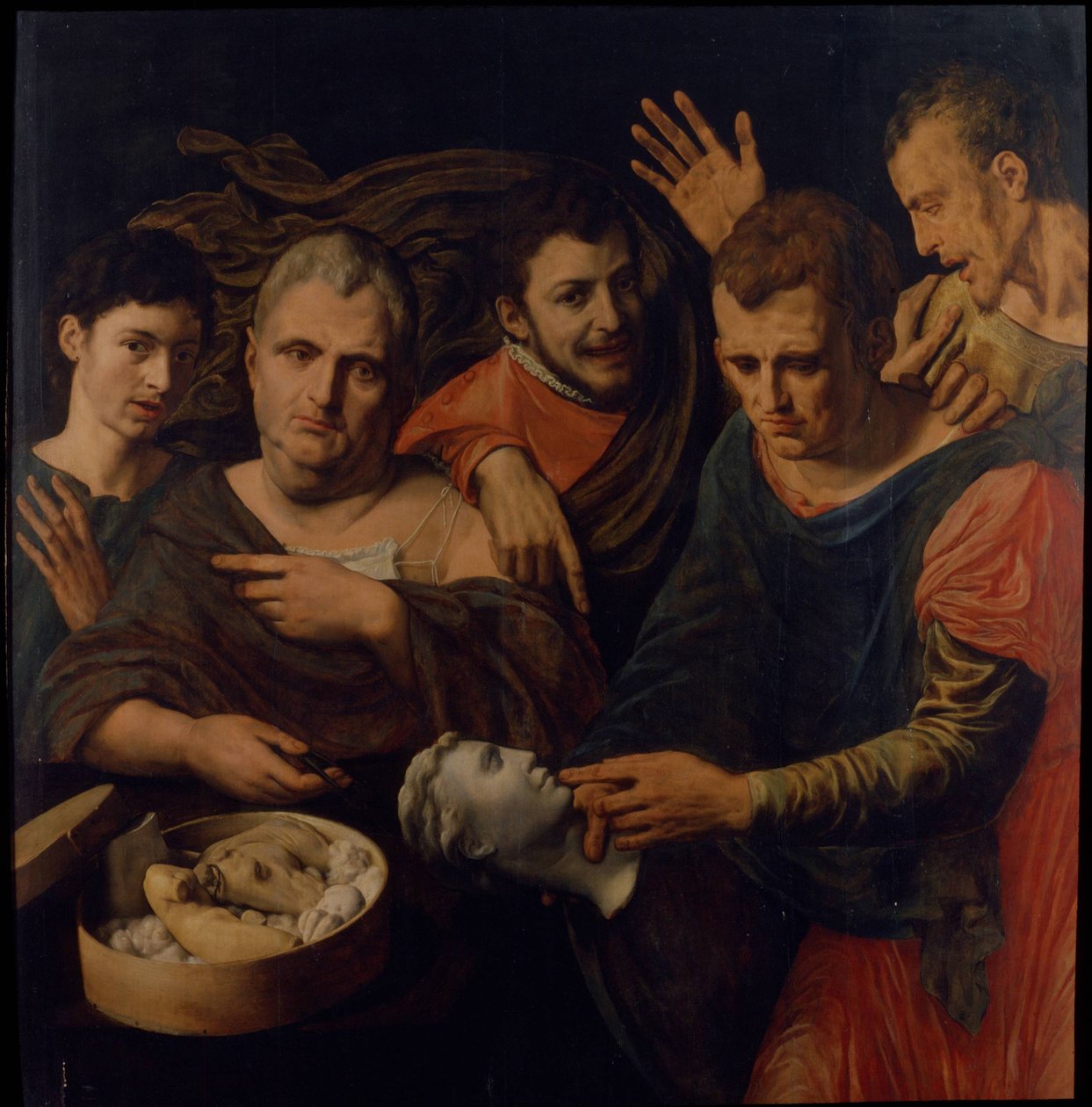 Porträtt av Frans Floris och Willem Key med Titus, Caligula och Vitellius, 1537. av Frans Floris the Elder