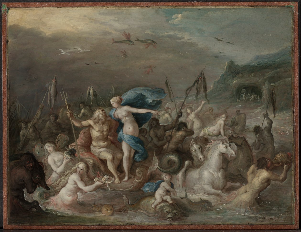 Neptunus och amfitrits triumf, 1630-talet. av Frans Francken