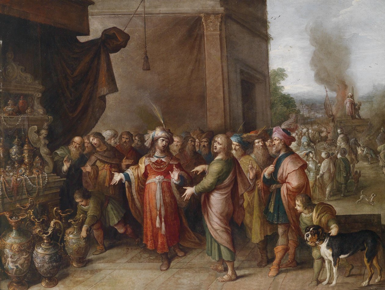 Croesus visar Solon sina skatter av Frans Francken the Younger
