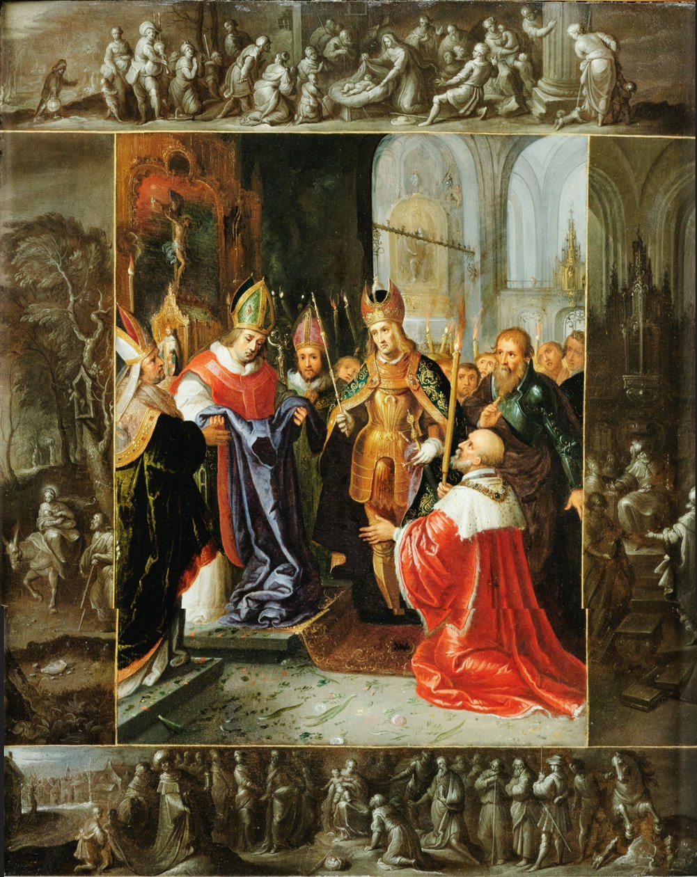 Kejsar Karl V visar Jungfruns dräkt av Frans Francken the Younger