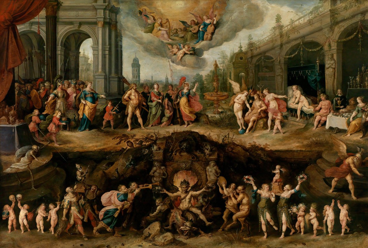Man måste välja mellan dygderna och lasterna, 1635 av Frans Francken the Younger
