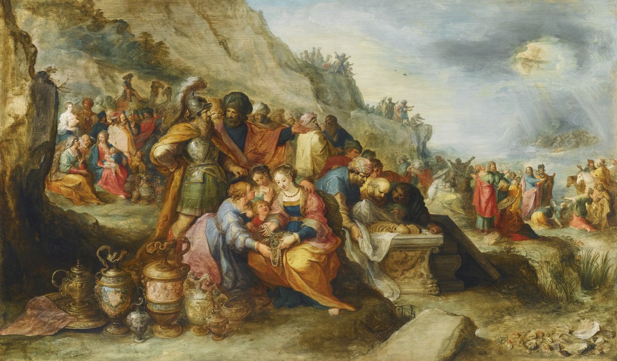Israeliterna, efter att ha korsat Röda havet, vid patriarken Josefs grav, 1630 av Frans Francken the Younger