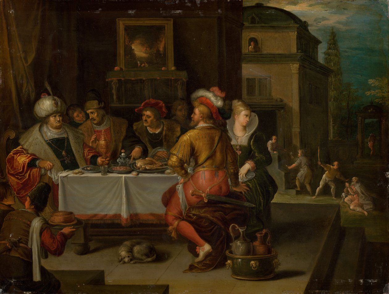 Liknelsen om den rike mannen och tiggaren Lazarus, 1615. av Frans Francken the Younger