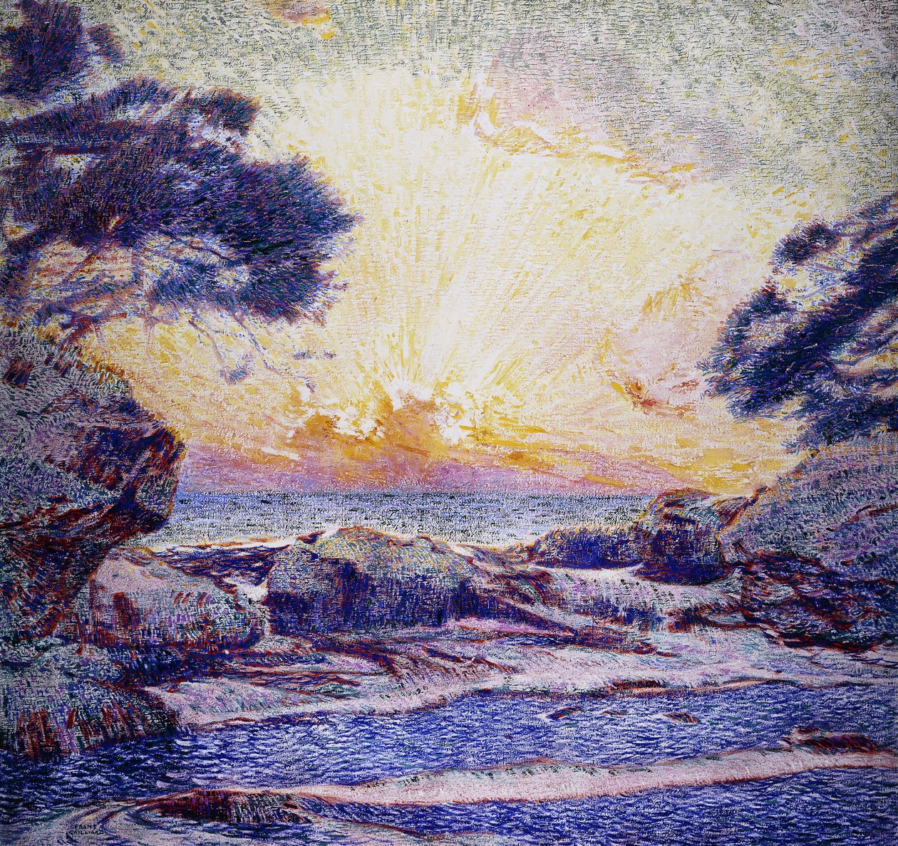 Scenbetyg; Solnedgång; Cote Scen; Solnedgång, av Frans Gaillard
