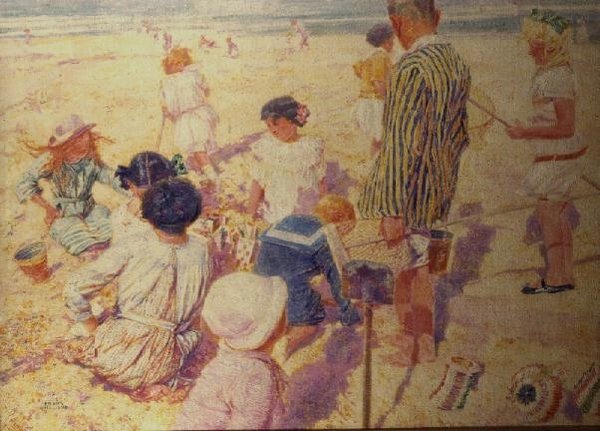 In The Sunshine (olja på duk) av Frans Gaillard