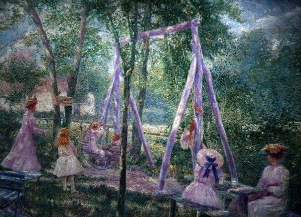 Fjäder (olja på duk) av Frans Gaillard
