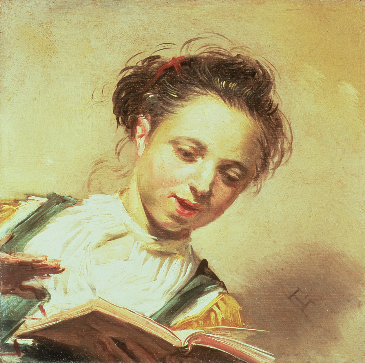 En flicka som sjunger av Frans Hals