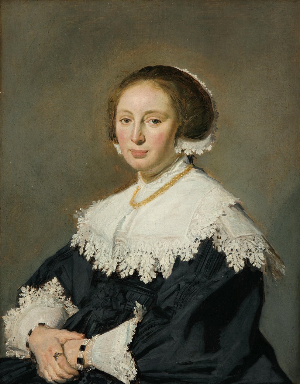 Tyska: Bildnis einer Frau Porträtt av en kvinna av Frans Hals