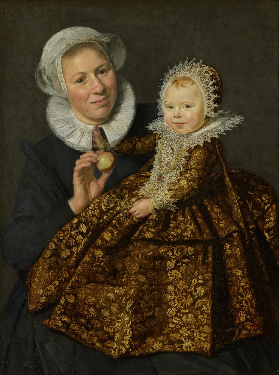 Tyska: Catharina Hooft mit ihrer Amme Catharina Hooft med sin sjuksköterska av Frans Hals