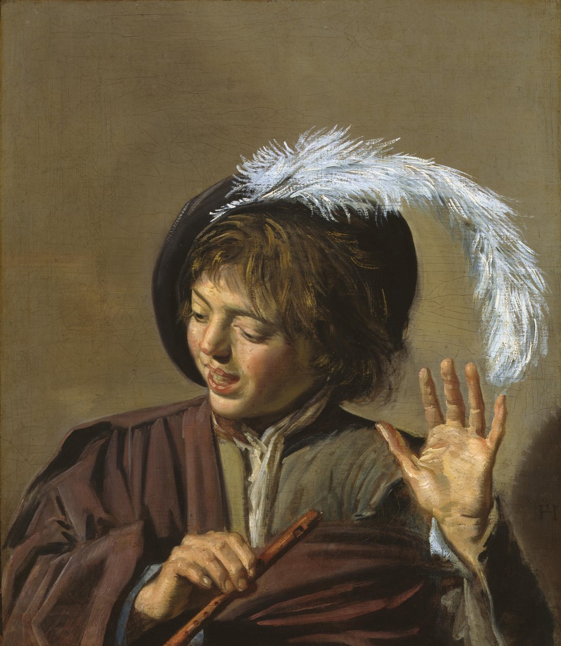 Pojke med flöjt av Frans Hals