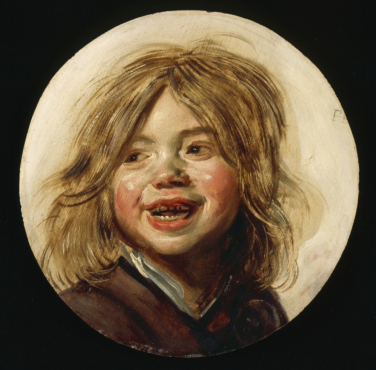 Skrattande barn, ca 1620-5 (olja på trä) av Frans Hals