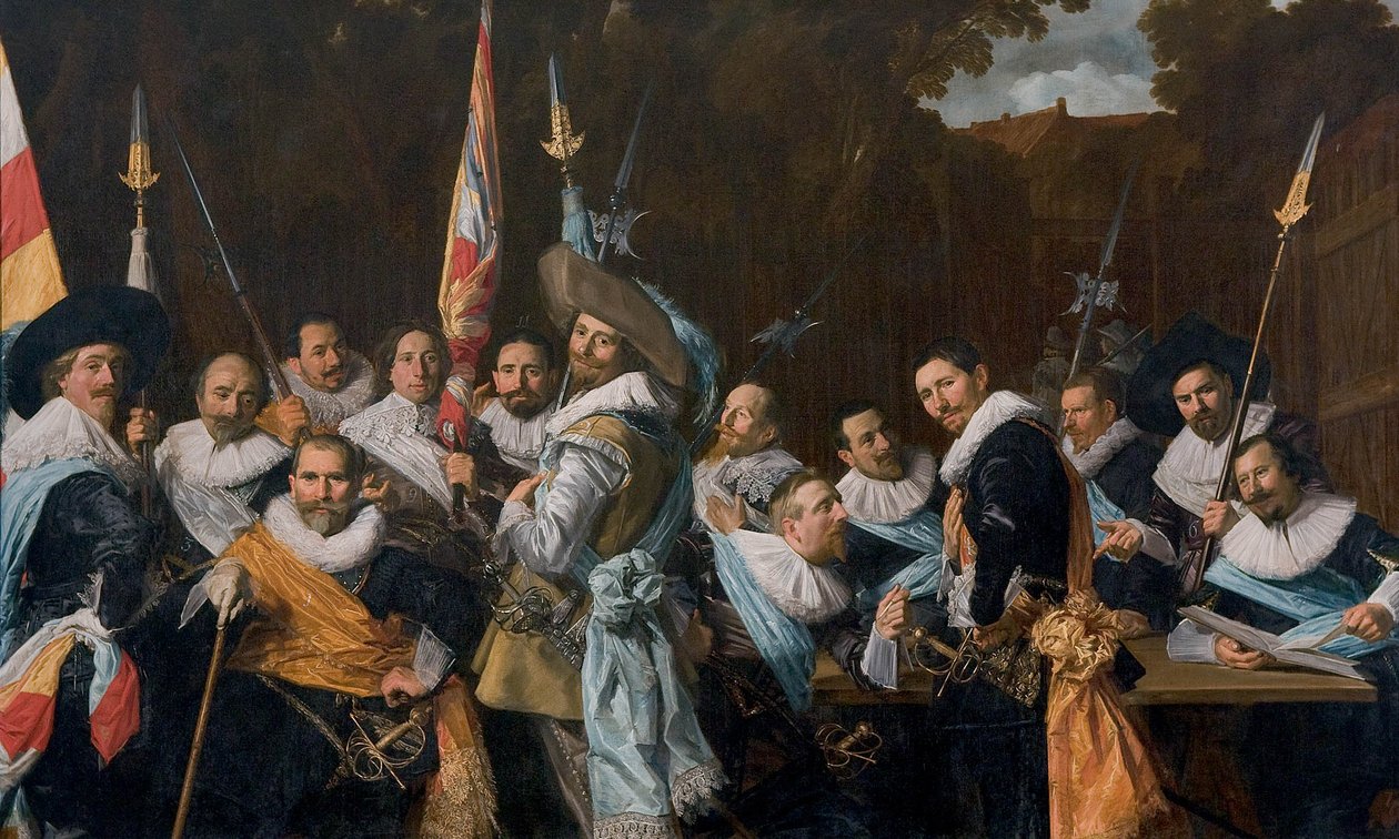Möte med officerarna och sergeanterna i Calivermen Civic Guard av Frans Hals