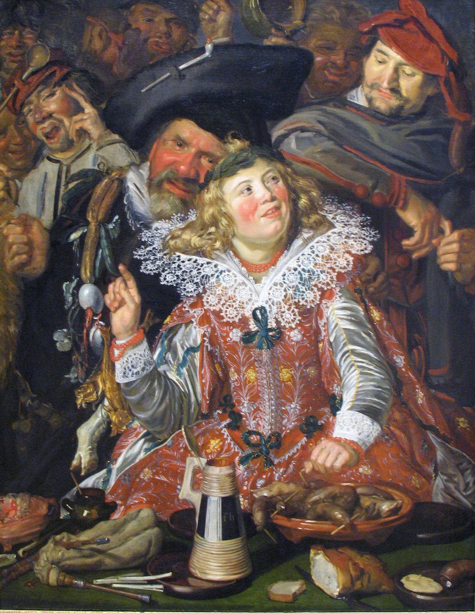 Glädjespridare på fastlagsfirande av Frans Hals