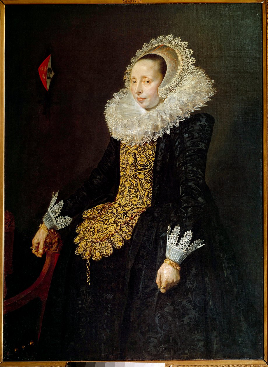 Porträtt av Catherine Both van der Een, tredje fru av Paulus van Beresteyn Målning av Frans Hals l
