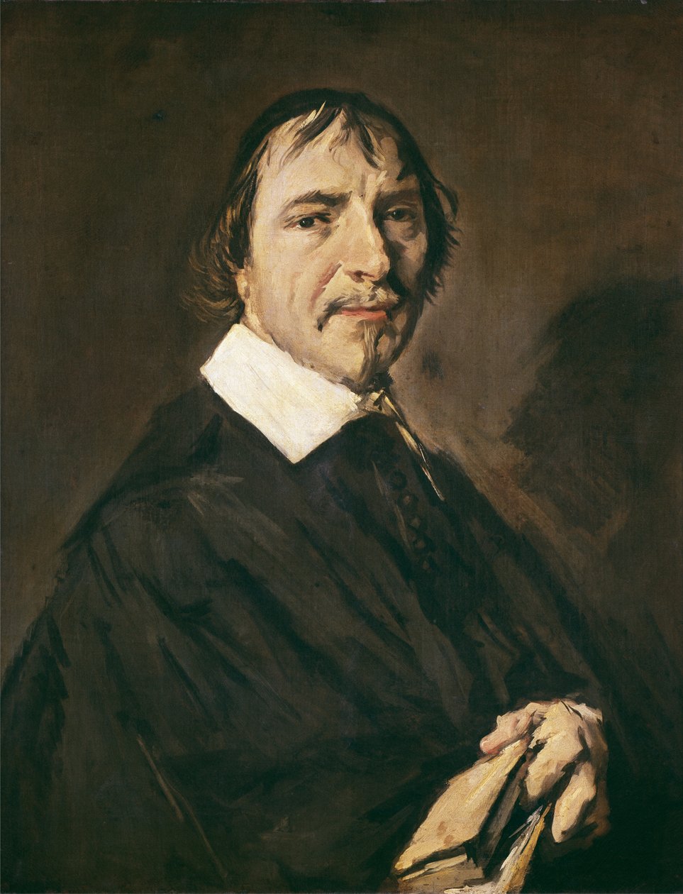 Porträtt av pastor Herman Langélius, professor vid universitetet i Leiden, ca 1660 av Frans Hals