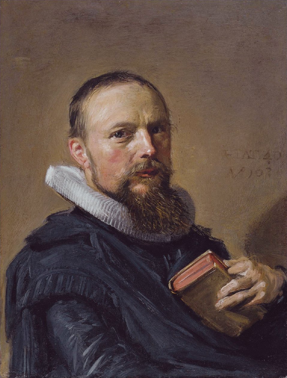 Porträtt av Samuel Ampzing av Frans Hals
