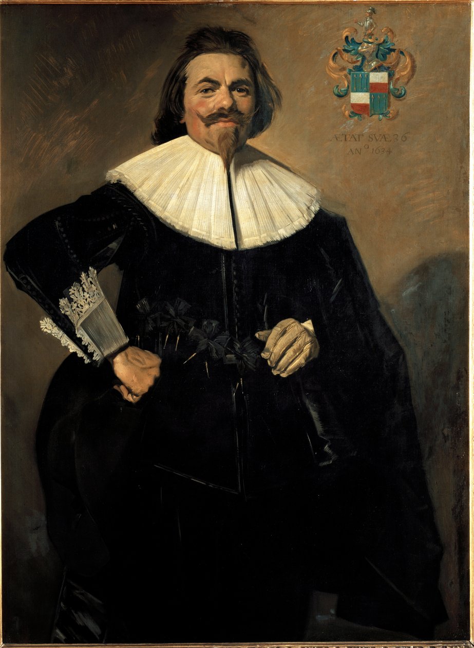 Porträtt av Tieleman Roosterman, holländsk handlare (målning av Frans Hals