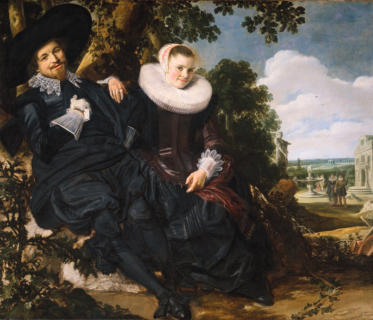 Porträtt av ett par, troligen Isaac Abrahamsz Massa och Beatrix van der Laen av Frans Hals