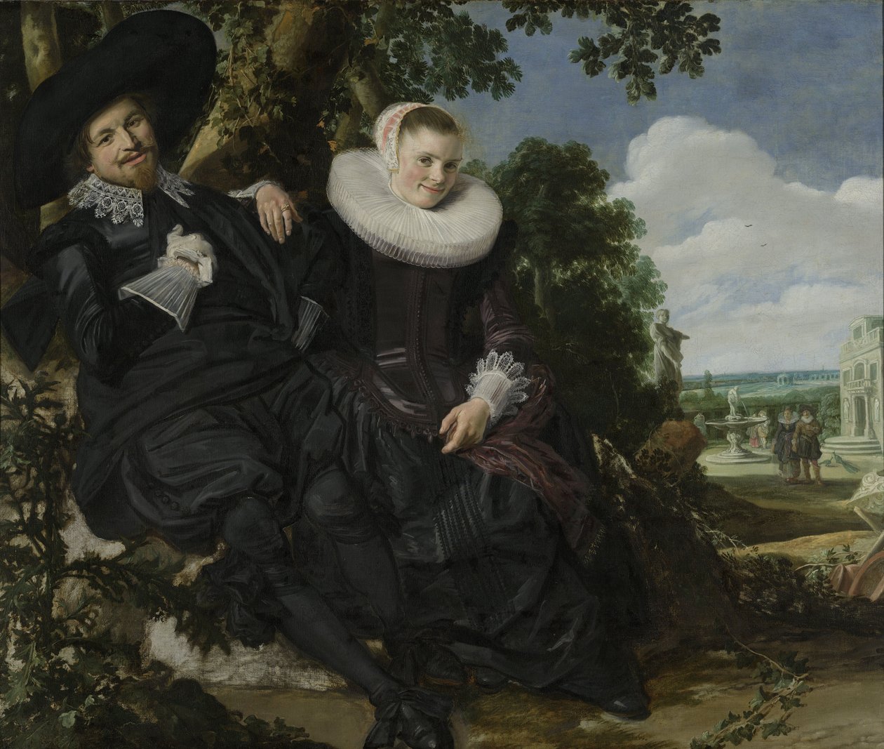 Porträtt av ett par, troligen Isaac Abrahamsz Massa och Beatrix van der Laen, ca 1622 (olja på duk) av Frans Hals