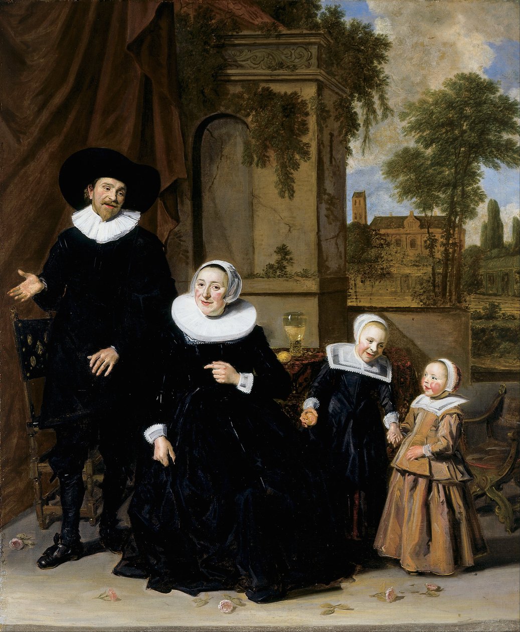 Porträtt av en holländsk familj av Frans Hals
