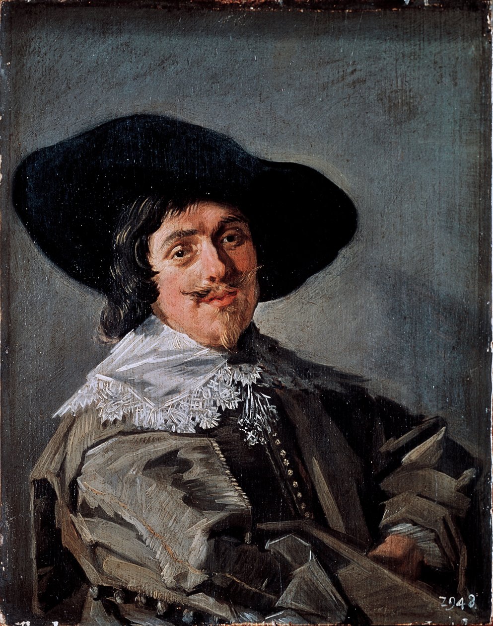 Porträtt av en man i en gul-grå Fock-målning av Frans Hals (1581/85-1666) cirka 1633 Dresden, Gemaldegalerie Tyskland av Frans Hals