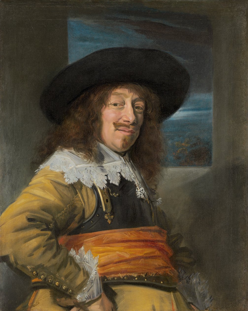 Porträtt av en medlem av Haarlem Civic Guard, ca 1636-8 (olja på duk) av Frans Hals