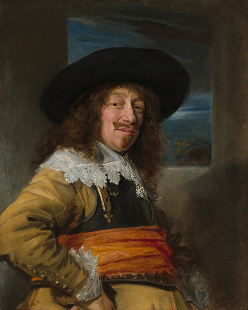 Porträtt av en medlem av Haarlem Civic Guard, ca. 16361638. av Frans Hals