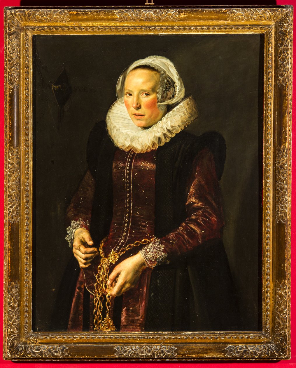 Porträtt av en kvinna, ca 1611 (olja på träpanel) av Frans Hals