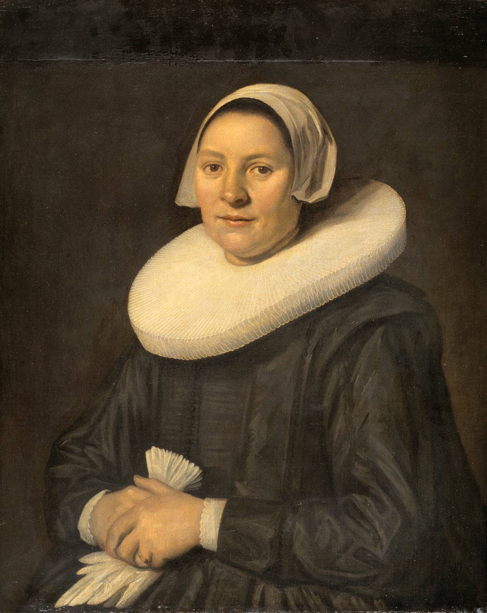 Porträtt av en kvinna, c1600-talet. av Frans Hals