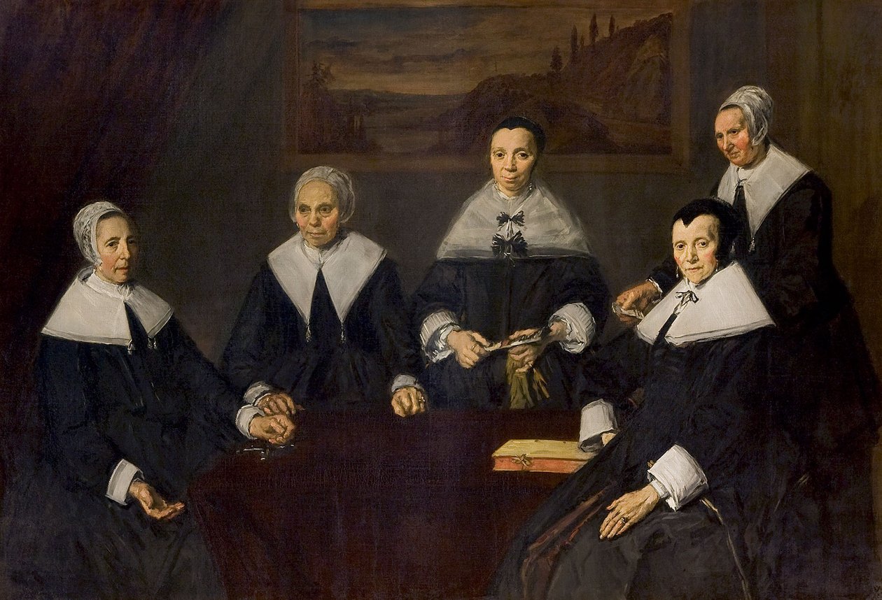 Regentinnor för de gamla männens fattighus av Frans Hals