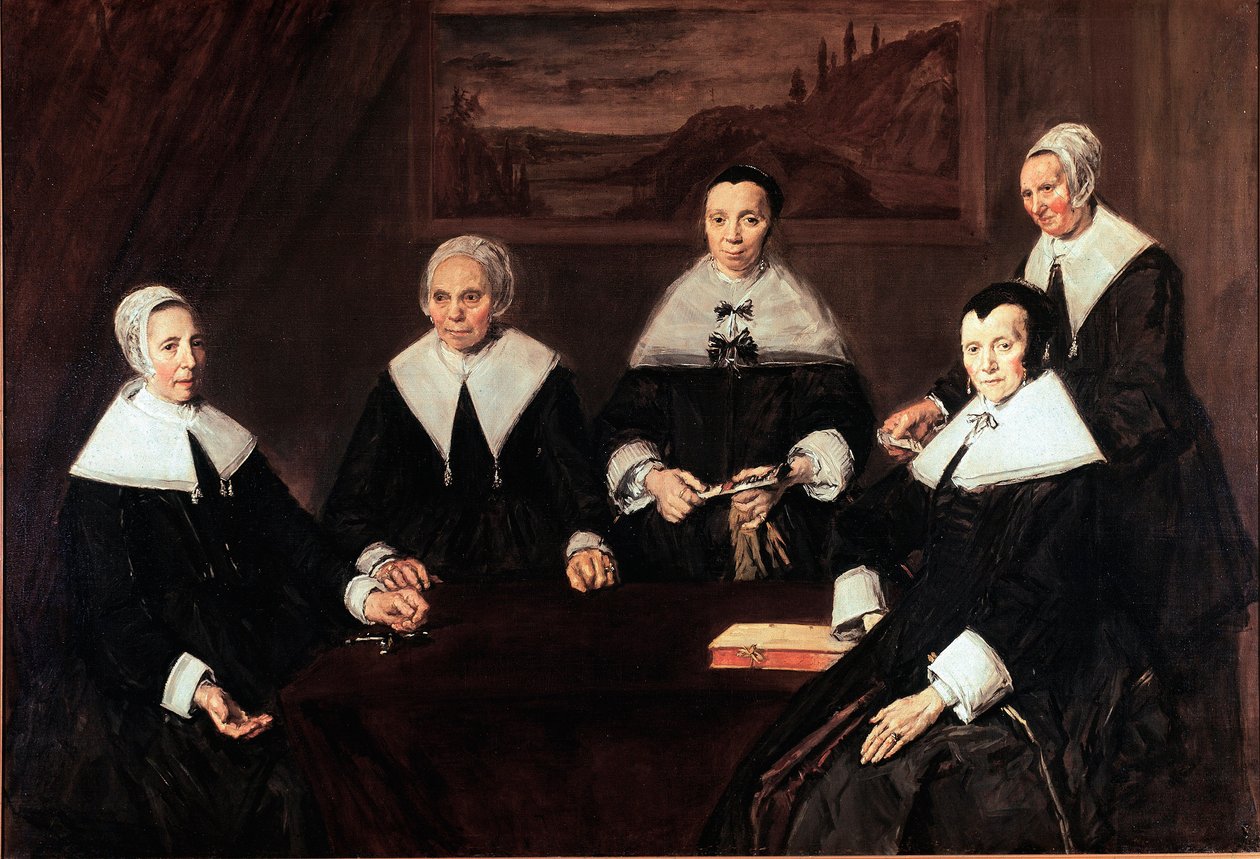 Regenterna på Hospice of the Elders of Haarlem Målning av Frans Hals (ca 1580-1666) 1664 Sön. 249,5x170,5 cm Haarlem, Frans Hals Museum Holland av Frans Hals