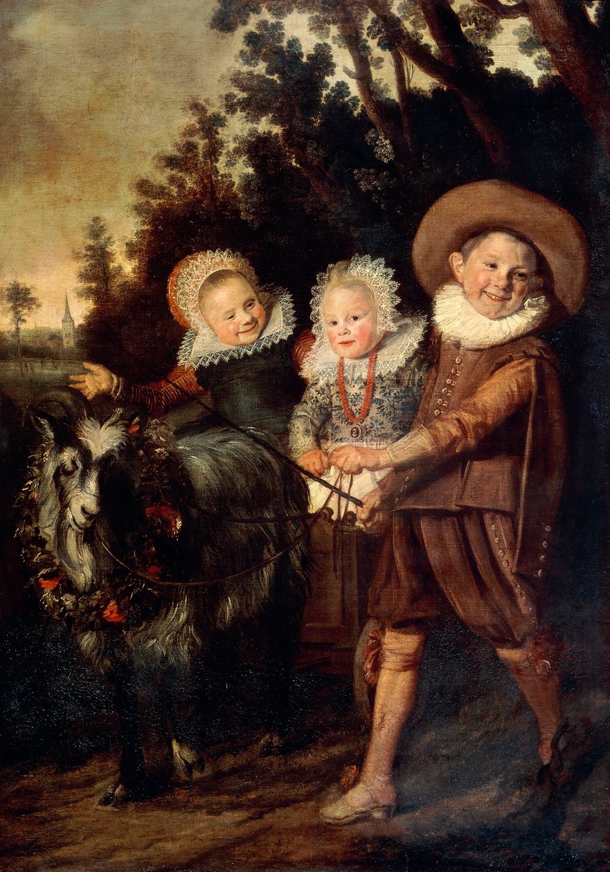 Tre barn med getvagn, ca 1620 (olja på duk) av Frans Hals